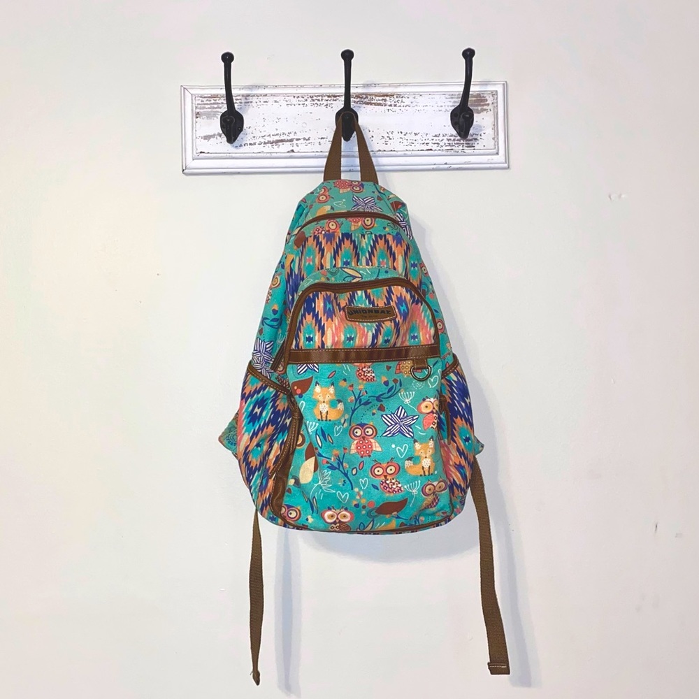 Owl print backpack